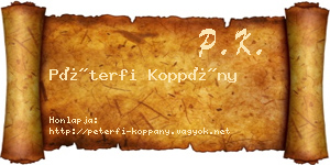 Péterfi Koppány névjegykártya